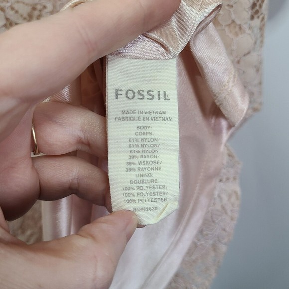Fossil Pink Lace Sheath Dress Womens Size Medium - Picture 5 of 6